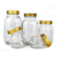 Factory high quality 150ml 250ml 500ml 750ml 1000ml 1500ml 2000ml food mason jar in bulk with metal lid